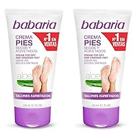 Babaria Dry Feet Cream - Absorbs Quickly to Instantly Soothe and Smooth - Deepest Hydrating Effect - Infused with Aloe Vera, Sweet Almond, and Shea Butter - Suitable for All Skin Types - 5.1 oz