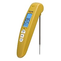Taylor Digital Turbo Read Thermocouple Thermometer with Folding Probe, Yellow