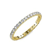 Lab Grown Diamond U Prong Eternity Ring Stackable 0.78-0.90 ctw 14K Gold