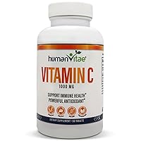 Vitamin C 1000mg High Potency Immune Support, Antioxidant Booster - 120 Vegetarian Tablets