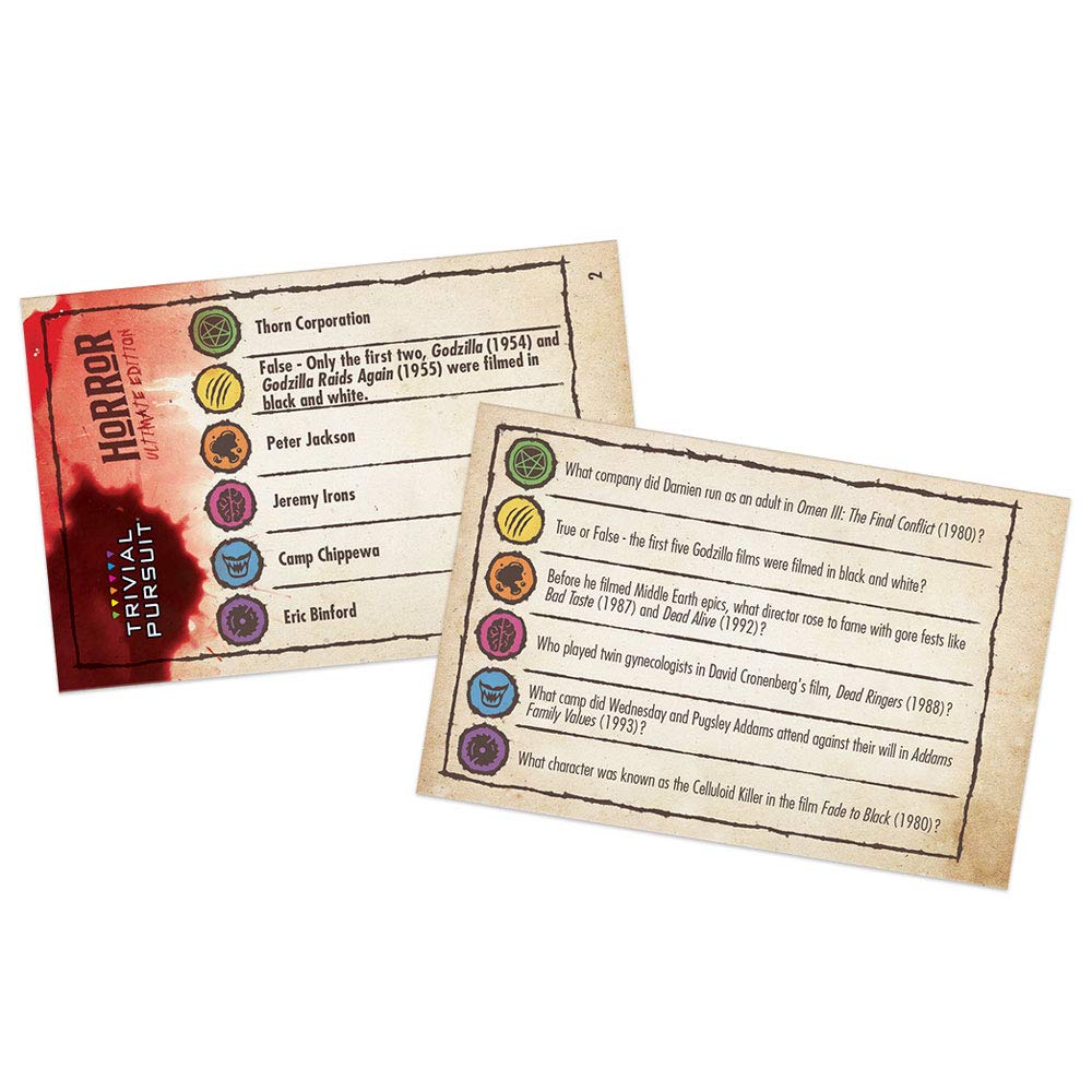 Trivial Pursuit Horror Ultimate Edition | Horror Trivia Game Featuring 1800 Questions from Classic Horror Films & Books | Collectible Trivia Board Game for Fans of Horror Movies