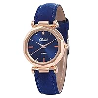 Women's Watch, Diamond Shaped Leather Strap Crystal Watches Analog Quartz Dress Ladies Wrist Watch