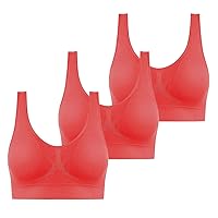 Sports Bra for Women Pack of 3, Comfort Seamless Workout Yaga Bralette Breathable Cool Liftup Air Bras for Running