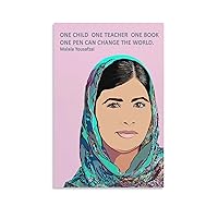 Malala Yousafzai Poster Malala Yousafzai Quote Art Poster (13) Canvas Painting Wall Art Poster for Bedroom Living Room Decor 12x18inch(30x45cm) Unframe-style