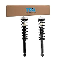 TRQ Rear Shock & Spring Assembly Set Compatible with 2004-2010 BMW