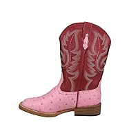 ROPER Infant Girls Cowbaby Bumps Embroidery Round Toe Casual Boots Mid Calf - Brown