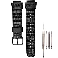 18mm Nylon strap Compatible with Casio AQ-S810W AE1200WH SGW-300H 400 500 MRW-200H Men's weave Watch Band