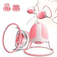 Nipple Toy Clamps, Strong Sucking Stimulator Massager with 10 Vibrator Rotation Modes, Rechargeable Adult Sex Toys for Women Couples Pleasure