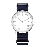 Math Design Nylon Watch for Men and Women, Mathematical Art Theme Unisex Wristwatch, Mathswatch Equations Lover Gift Idea