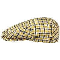 Stetson Kent Bolcott Check Flat Cap Women/Men - Peaked Cap with Cotton - Made in The EU - Lined with High Cotton Content - Flat Cap Checked - Flat Cap Spring/Summer