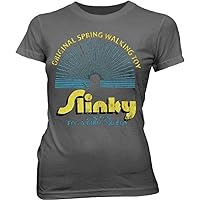 Slinky Spring Walking Toy Gray Juniors T-Shirt Tee