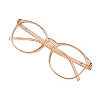 Blue Light Blocking Glasses for Women/Men, Anti Eyestrain, Computer Reading, Stylish Oval Frame, Anti Glare
