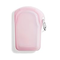 Stasher Reusable Silicone Storage Bag, Food Storage Container, Microwave and Dishwasher Safe, Leak-free, Go Bag, Pink