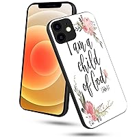 Compatible for iPhone 13 Pro Max Case,CICPLKSE Soft Silicone Rubber Bumper Case Full Body Protection Shockproof Cover Case Drop Protection for iPhone 13 Pro Max 6.7 Inch,Flower Bible Verse 1 John 3:1