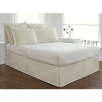 Egyptian Cotton Bed-Skirt (Queen, Ivory) with 8