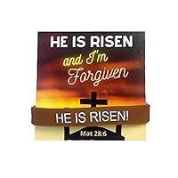 50 Sets Of He Lives He Is Risen And I'm Forgiven Small Rubber Silicone Bracelets With Cards Bible Verse Bulk Church Supply Religious Easter Party Favors Christian Goodie Bags
