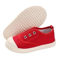 E-FAK Toddler Shoes Boys Girls Canvas Sneaker Slip-On Kids Shoes Light Weight Fashion Casual Running Shoes(Toddle/Little Kids/Baby)