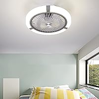 Ceilifans, Fan Light Ceiliwith Remote Control Led Bedroom Small Ceilifan with Light 3 Speeds with Timer Modern Liviroom Fan Ceililight/Gray