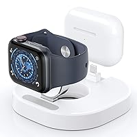 for Apple Watch Charger - 2 in 1 Wireless Watch Charger Portable Charging Stand with Charging Cable Compatible with iWatch Series 7/6/5/4/3/2/SE - Charging Dock Station for AirPods 1/2/3/Pro