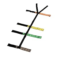 Dixie EMS Backboard Spider Straps, 10 Point Reflective, Color Coded Spine Board Strap System