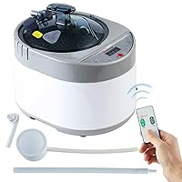 Smartmak Sauna Steamer, Portable 4L Upgrated Steam Pot Generator with Remote Control, Spa Machine with Timer Display Herbal Box for Body Detox, 110V US Plug- Grey