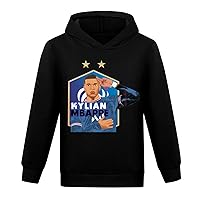 Youth Comfy Casual Kylian Mbappe Sweatshirts Novelty Loose Fit Hooded Pullover Fall Classic Hoodies for Boys Girls