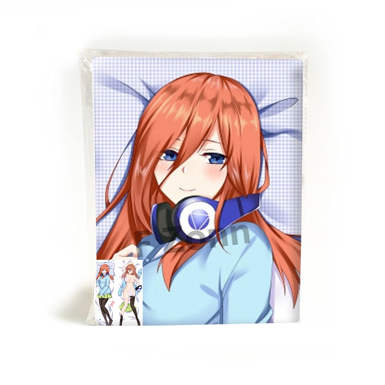 F Zonn The Quintessential Quintuplets Nakano Miku Anime Body Pillowcase 150 x 50cm(59in x 19.6in) 2 Way Tricot Japanese Fans Gift Throw Pillow Cover