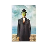 The Son of Man by Rene Magritte Art Posters Canvas Prints,vintage Poster for Living Room Home Decor Poster Decorative Painting Canvas Wall Art Living Room Posters Bedroom Painting 20x30inch(50x75cm)