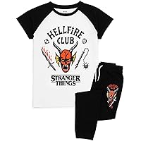 Stranger Things T-Shirt Casual Trousers Co Ord Boys Girls Hellfire Club Outfit