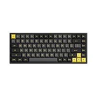 Akko Black&Gold 75% Hot-swappable Mechanical Gaming Keyboard with PBT Keycaps, 2.4G Wireless/Bluetooth/Wired 3084B Plus 84-Key RGB Keyboard, Compatible with Mac & Win Jelly Purple Switches