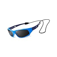 Kids Polarized Unbreakable Sports Flexible Square Sunglasses With Strap UV400 Protection for Kids Boys Girls Children