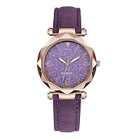 Women's Color Frosted Band Quartz Analog Wrist Watch