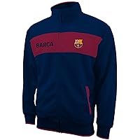 Icon Sports Soccer Track Jacket – Official Licensed Men’s World Football Club Team Casual Full Zip Up Active Adult Top