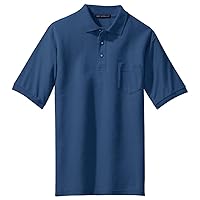 Port Authority Men's Big And Tall Silk Touch Pocket Polo Shirt_Royal_2XL Tall