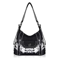 Angel Kiss Women's Handbag Shoulder Bag Ultra Soft Washed Leather Handbag Elegant Women's Handbag Handbags with Many Compartments