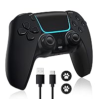 Wireless PS4 Controller Dualsense Vibration Shock 4, Remote Analog Sticks Controller with Turbo Function and 6-Gyro Motion Sensor, Gamepad PS4 Controller Compatible with PlayStation 4/Pro/Slim (Black)