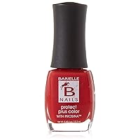 BARIELLE Protect Plus Color Nail Polish - Dinner at 8, A Plum Red Rose Nail Color with Prosina .45 ounces