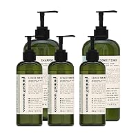 Shampoo & Conditioner & 3 Hand Wash Bundle (5 Items), Paraben, Cruelty Free, Organic, Vegan, Plant-Based, Color Safe, Botanical Scent, Avocado Oil, Healthy Scalp, Men & Women,Volume, Shine