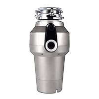 Food Waste Garbage Disposals Unit, 560W 1.2L Super Quiet 6 level Grinding Garbage Disposer Continuous Grinding Food Waste Household Kitchen Disposal (Silver)