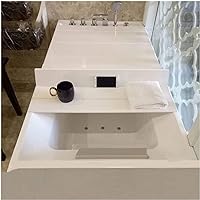 Bath Lid Bathtub Tray White Multi-Function Thicker PVC Storage Stand Can Place Toiletries Not Taking Up Space (Color : White, Size : 165x75x0.6cm)