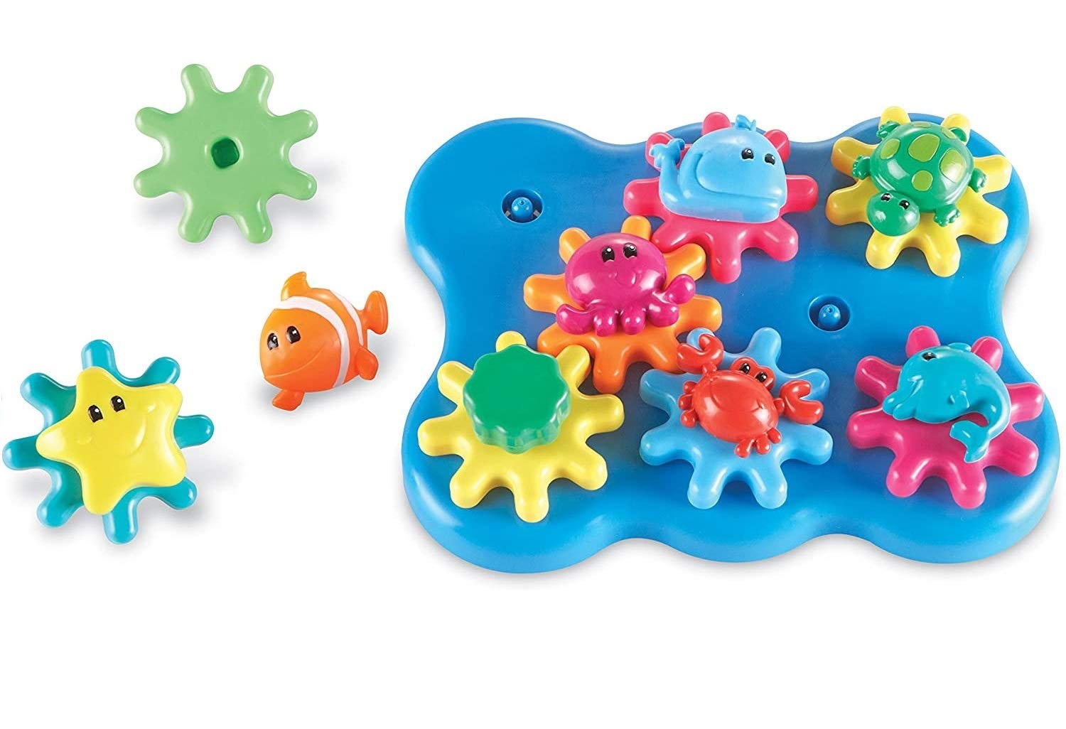 Learning Resources Ocean Wonders Build & Spin, Gears Toy & Building Set, 17 Pieces, Ages 18+ months