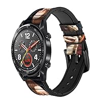 CA0766 Lady Ermine Leonardo da Vinci Leather & Silicone Smart Watch Band Strap for Wristwatch Smartwatch Smart Watch Size (22mm)