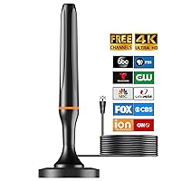 Digital TV Antenna for Smart Tv Indoor, 2024 Newest Digital HDTV Antenna Indoor Outdoor with Strong Magnetic Base, 360°Reception Antena para Tv, Smart Tv Antenna for Free Local Channels