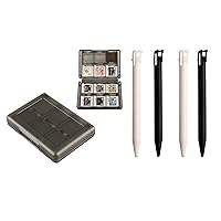 3DS Charger Bundle, 1 Pack 3DS Game Holder Card Case and 4 Pack Stylus Pen for Nintendo 3DS