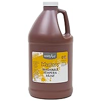 Handy Art Little Masters Washable Tempera Paint, 64 Fl Oz (Pack of 1), Brown