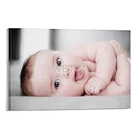 Cute Baby Poster for Pregnant Women Expecting Mothers Wall Art Poster (3) Canvas Painting Posters And Prints Wall Art Pictures for Living Room Bedroom Decor 08x12inch(20x30cm) Frame-style