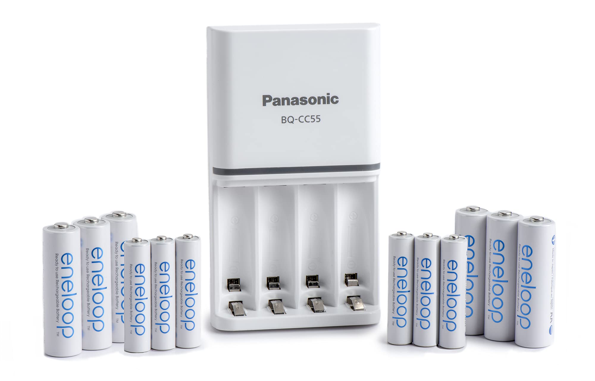 Panasonic K-KJ55MBS66A eneloop Power Pack; 6AA, 6AAA, and Advanced Battery 3 Hour Quick Charger