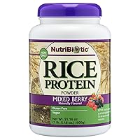 Mixed Berry Rice Protein, 1 Lb 5 Oz (600g) | Low Carb, Keto-Friendly, Vegan, Raw Protein Powder | Grown & Processed Without Chemicals, GMOs or Gluten | Easy to Digest & Nutrient-Rich