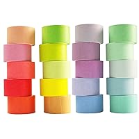 VIVIQUEN 20 Rolls Washi Tape Set Colored Masking Tape Pack Decorative Thin Tapes Children and Gifts Warpping (1 Inch 25mm)