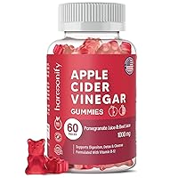 Apple Cider Vinegar Gummies with Pomegranate Beet Juice, Formulated with Vitamin B12, 1000 mg Vitamins - 30 Days Servings